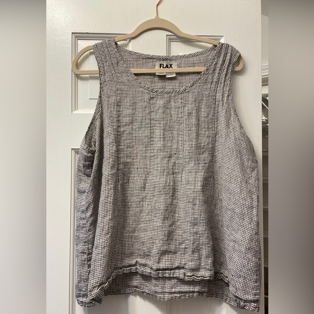 FLAX 100% linen sleeveless top